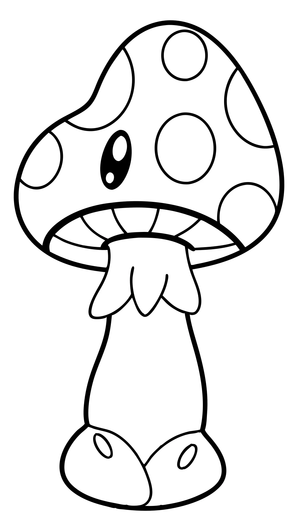 simple mushroom coloring pages